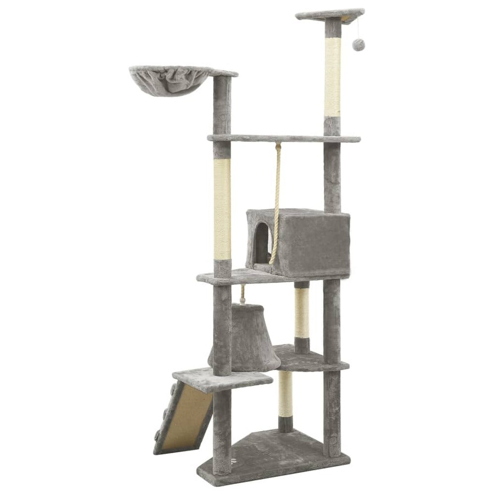 VIDAXL Arbre à Chat Avec Griffoirs En Sisal Gris Clair 191 Cm