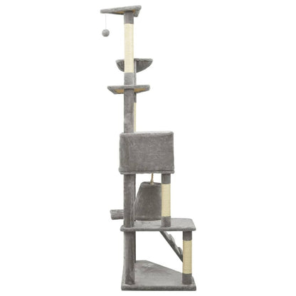 VIDAXL Arbre à Chat Avec Griffoirs En Sisal Gris Clair 191 Cm