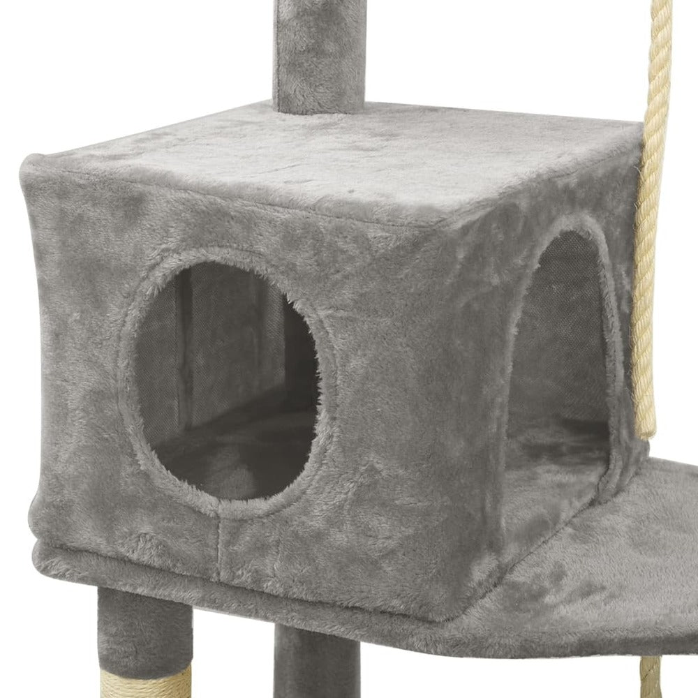 VIDAXL Arbre à Chat Avec Griffoirs En Sisal Gris Clair 191 Cm