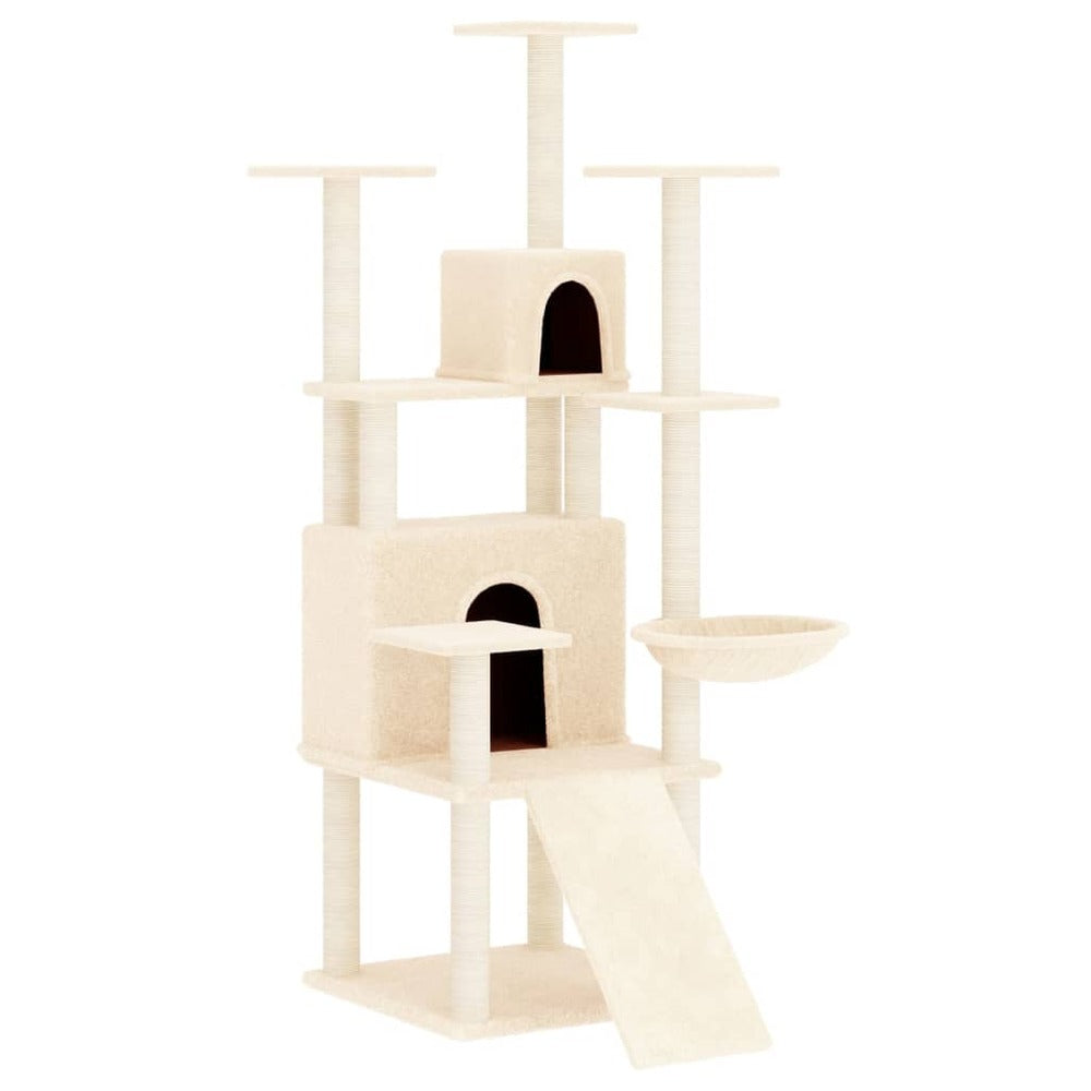 VIDAXL Arbre à Chat Avec Griffoirs En Sisal Crème 154 Cm