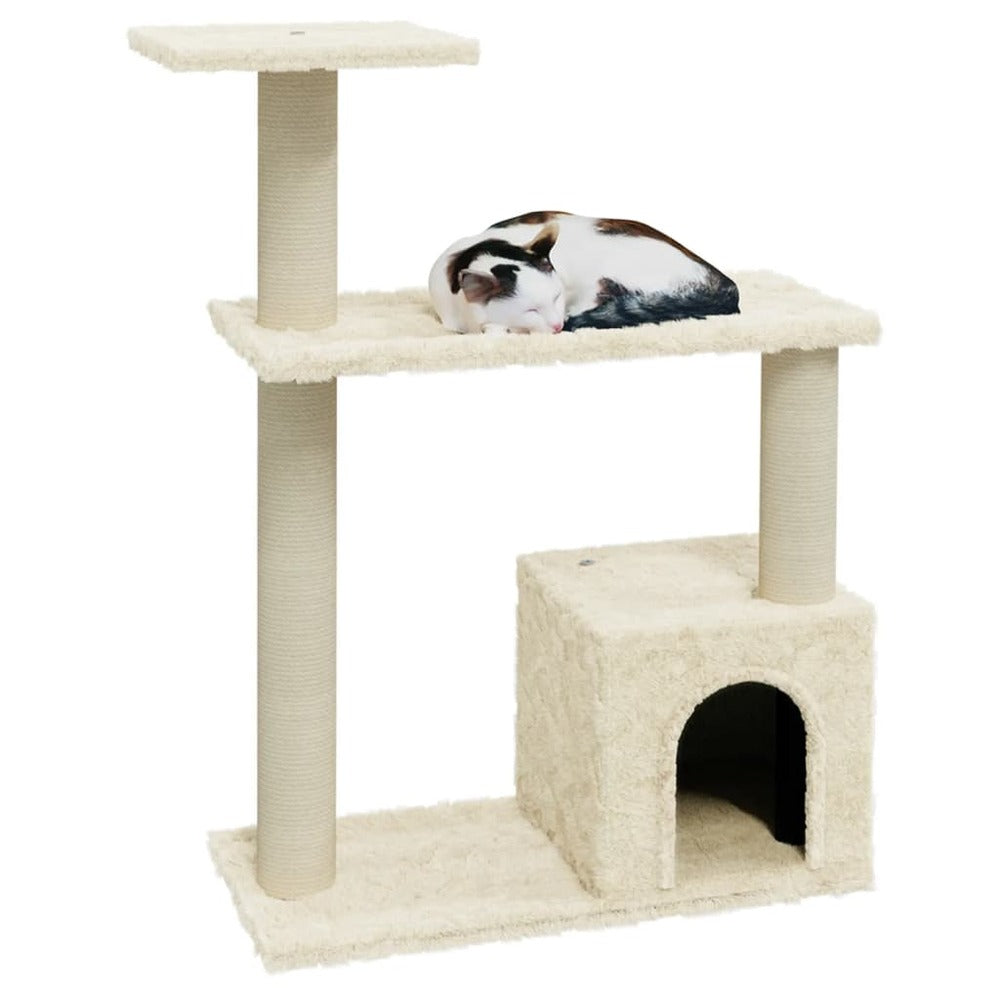 VIDAXL Arbre à Chat Avec Griffoirs En Sisal Crème 70 Cm