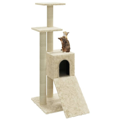 VIDAXL Arbre à Chat Avec Griffoirs En Sisal Crème 92 Cm