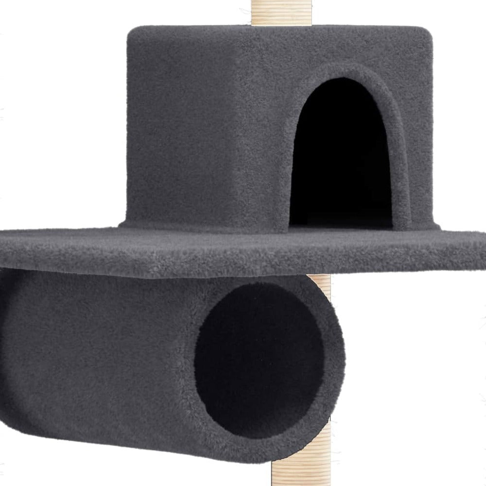 VIDAXL Arbre à Chat Avec Griffoirs En Sisal Gris Foncé 168 Cm
