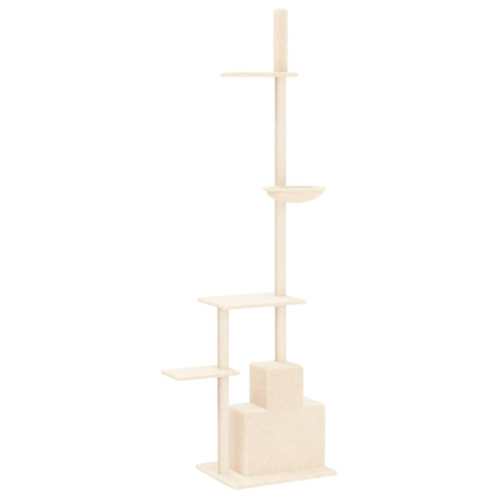 VIDAXL Arbre à Chat Du Sol Au Plafond Crème 250,5-276,5 Cm