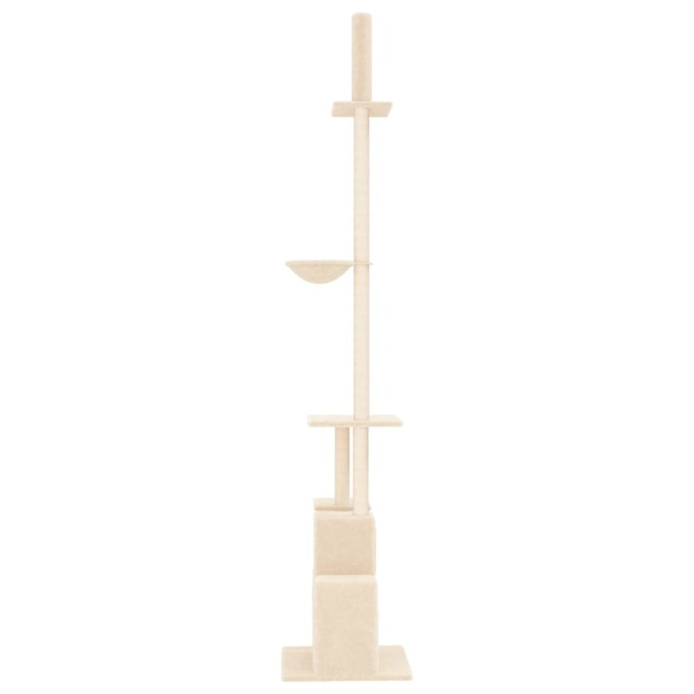 VIDAXL Arbre à Chat Du Sol Au Plafond Crème 250,5-276,5 Cm