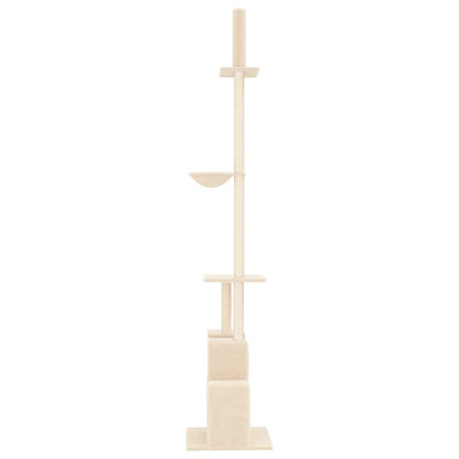 VIDAXL Arbre à Chat Du Sol Au Plafond Crème 250,5-276,5 Cm
