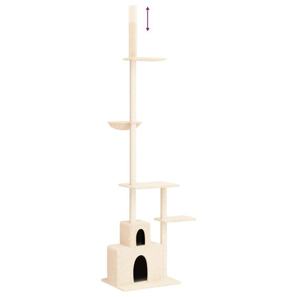 VIDAXL Arbre à Chat Du Sol Au Plafond Crème 250,5-276,5 Cm