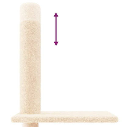 VIDAXL Arbre à Chat Du Sol Au Plafond Crème 250,5-276,5 Cm