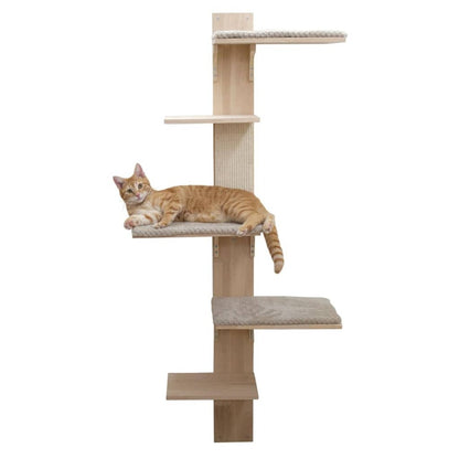 KERBL Arbre à Chat Timber Wall 150 Cm Naturel Et Taupe