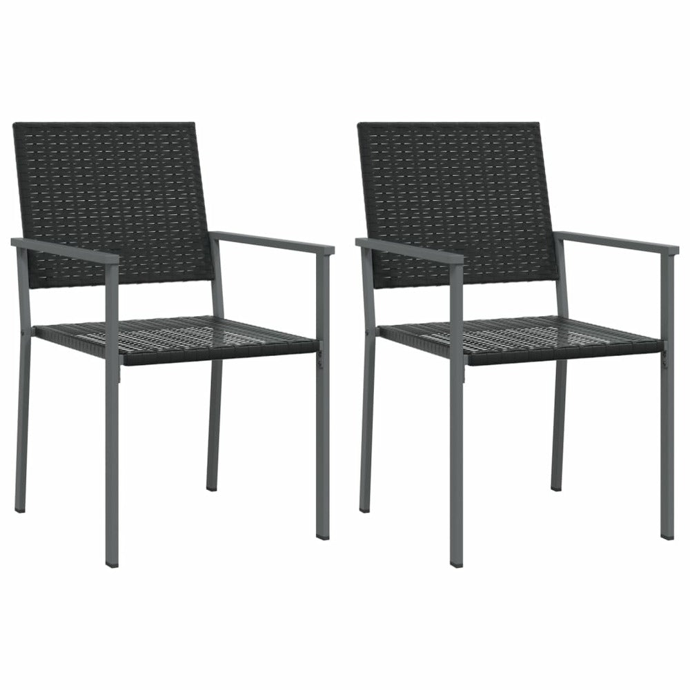 VIDAXL Ensemble à Manger De Jardin 3 Pcs Résine Tressée Acier