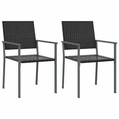 VIDAXL Ensemble à Manger De Jardin 3 Pcs Résine Tressée Acier