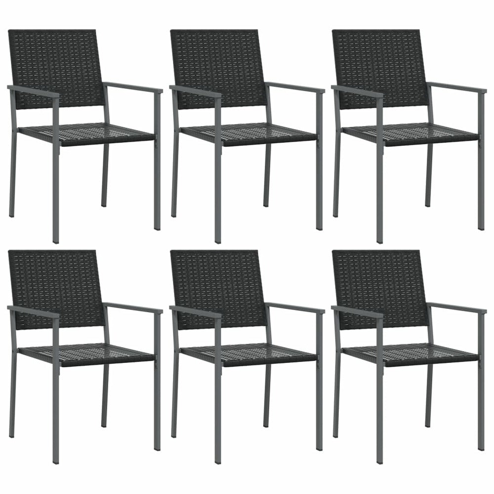 VIDAXL Ensemble à Manger De Jardin 7 Pcs Résine Tressée Acier