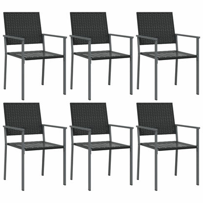 VIDAXL Ensemble à Manger De Jardin 7 Pcs Résine Tressée Acier