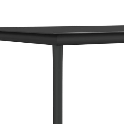VIDAXL Ensemble à Dîner De Jardin 9 Pcs Coussins Noir Rotin Et Acier