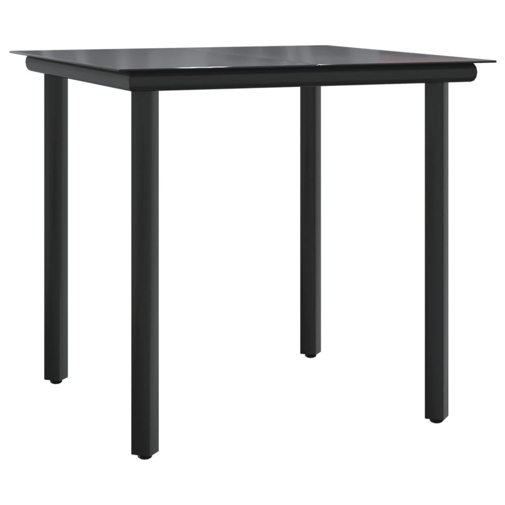 VIDAXL Ensemble à Manger De Jardin 3 Pcs Noir Textilène Et Acier
