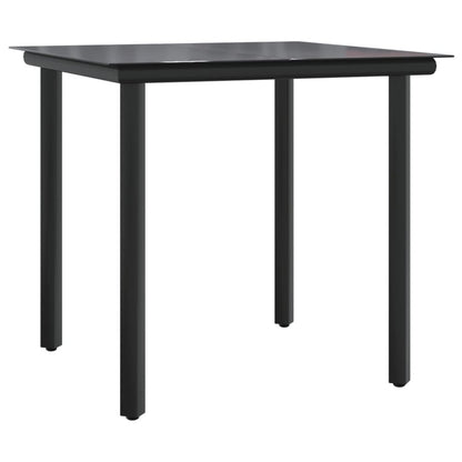 VIDAXL Ensemble à Manger De Jardin 3 Pcs Noir Textilène Et Acier