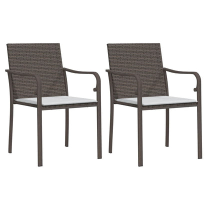 VIDAXL Ensemble à Manger De Jardin 3 Pcs Coussins Résine Tressée Acier