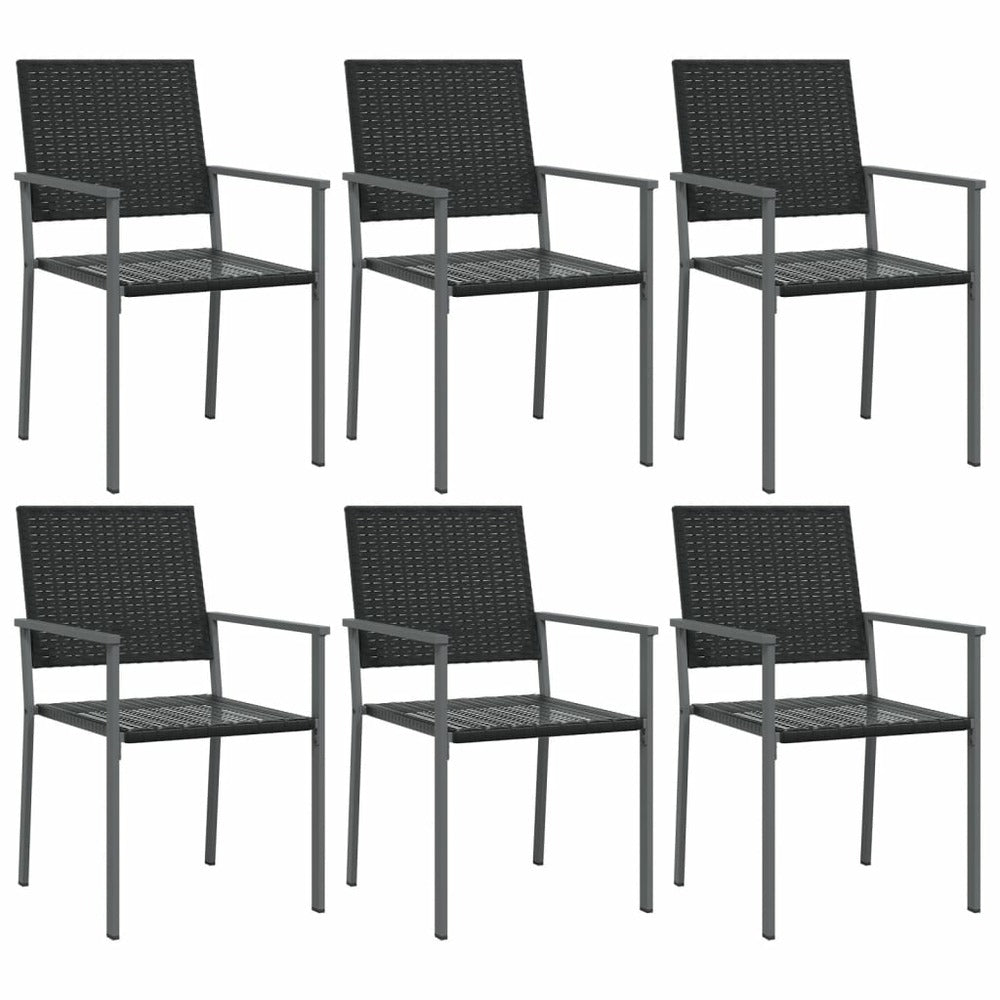 VIDAXL Ensemble à Manger De Jardin 7 Pcs Résine Tressée Acier