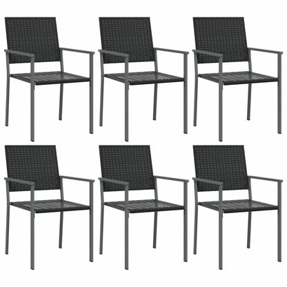 VIDAXL Ensemble à Manger De Jardin 7 Pcs Résine Tressée Acier