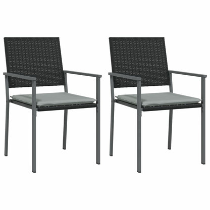 VIDAXL Ensemble à Manger De Jardin 3 Pcs Coussins Résine Tressée Acier
