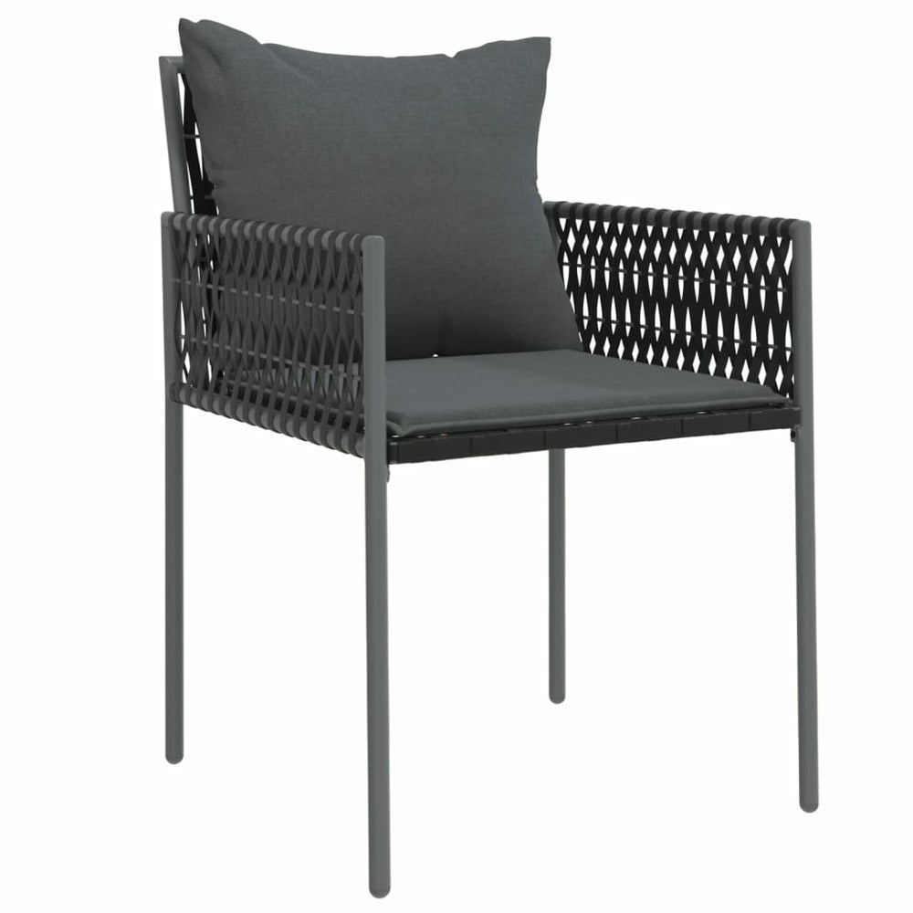 VIDAXL Ensemble à Manger De Jardin 7 Pcs Coussins Résine Tressée Acier