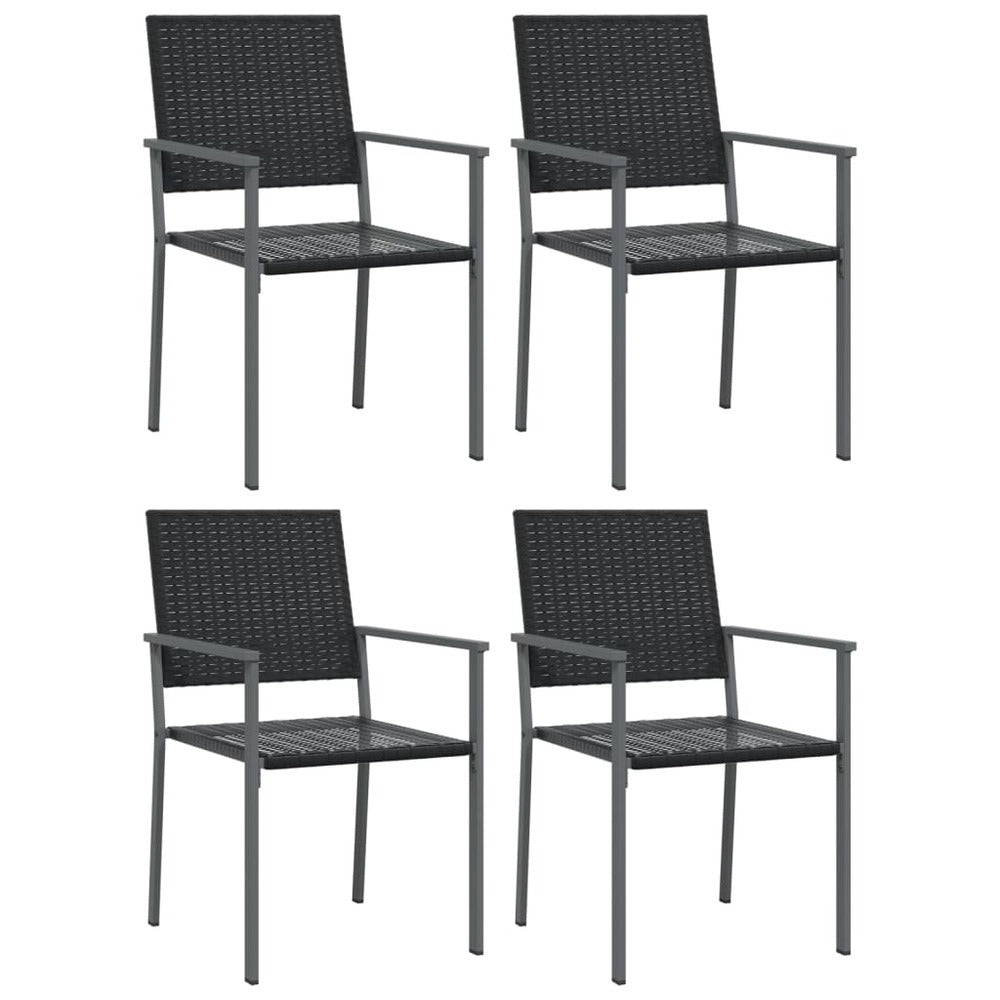 VIDAXL Ensemble à Manger De Jardin 5 Pcs Résine Tressée Acier