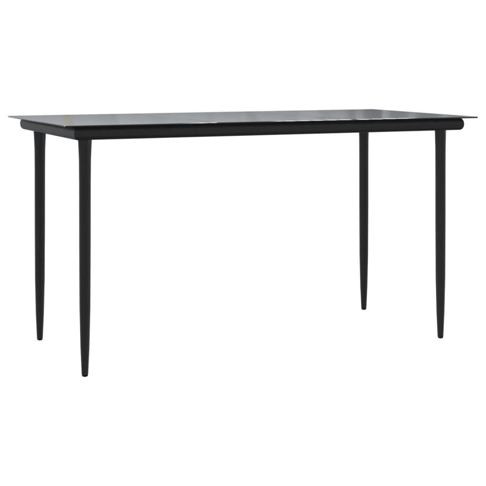VIDAXL Ensemble à Manger De Jardin 5 Pcs Noir Textilène Et Acier