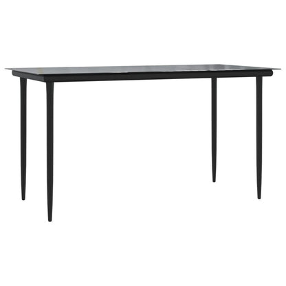 VIDAXL Ensemble à Manger De Jardin 5 Pcs Noir Textilène Et Acier