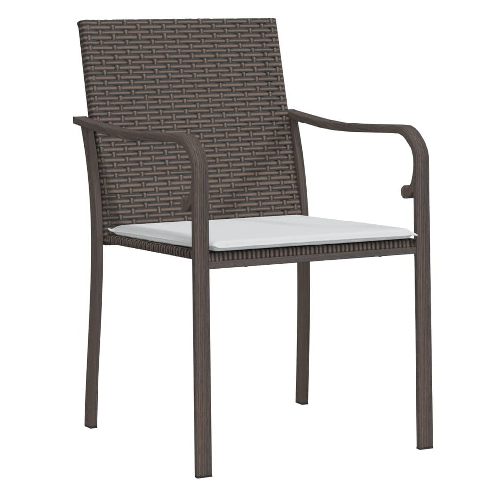 VIDAXL Ensemble à Manger De Jardin 7 Pcs Coussins Résine Tressée Acier