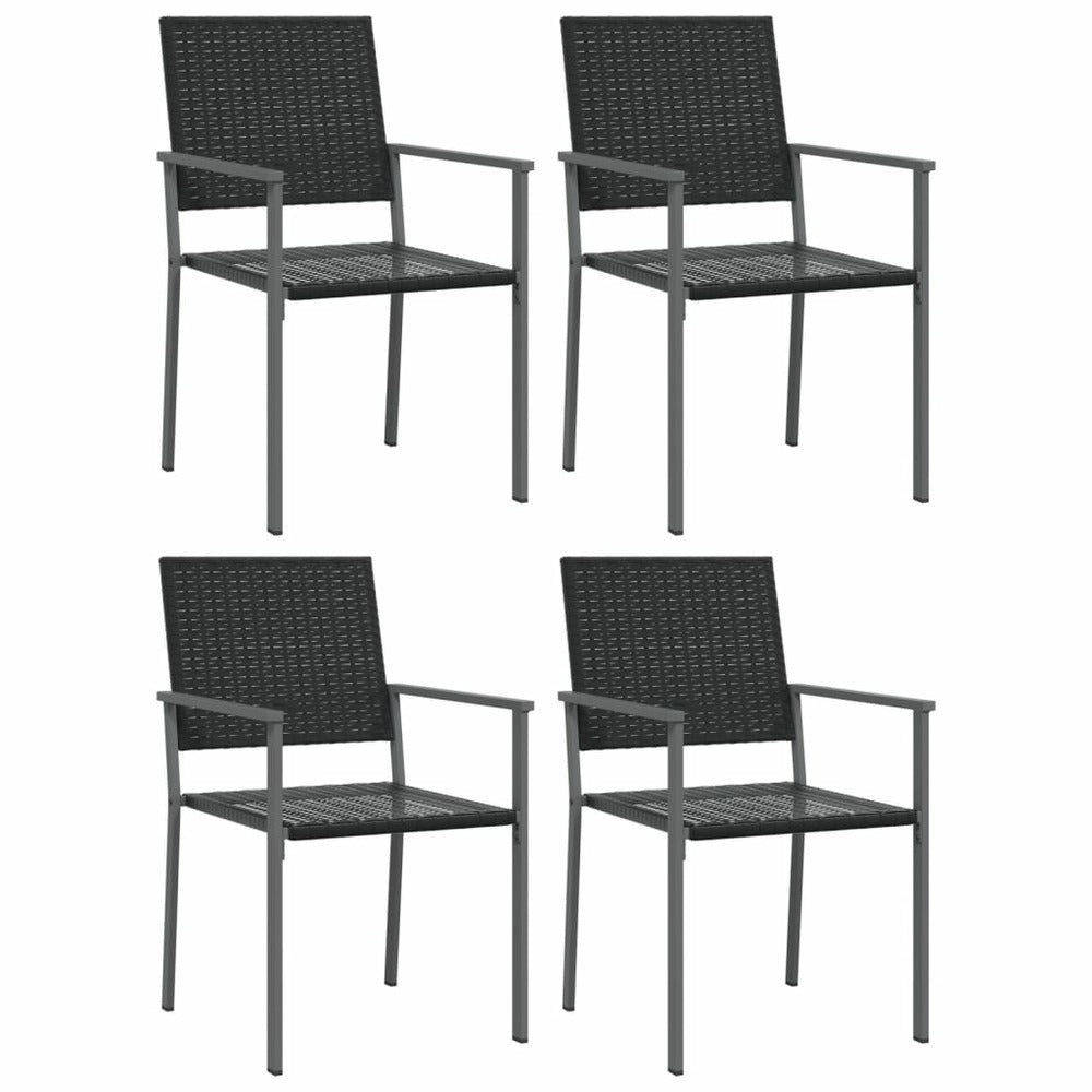 VIDAXL Ensemble à Manger De Jardin 5 Pcs Résine Tressée Acier
