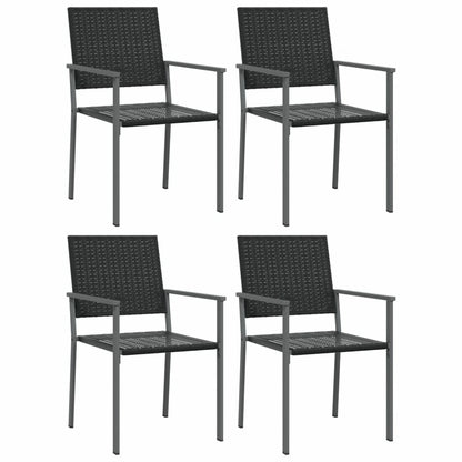 VIDAXL Ensemble à Manger De Jardin 5 Pcs Résine Tressée Acier