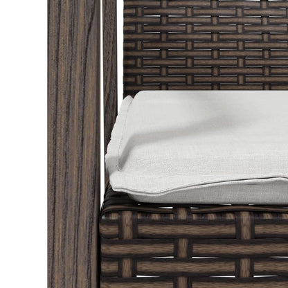 VIDAXL Ensemble à Manger De Jardin 5 Pcs Coussins Résine Tressée Acier
