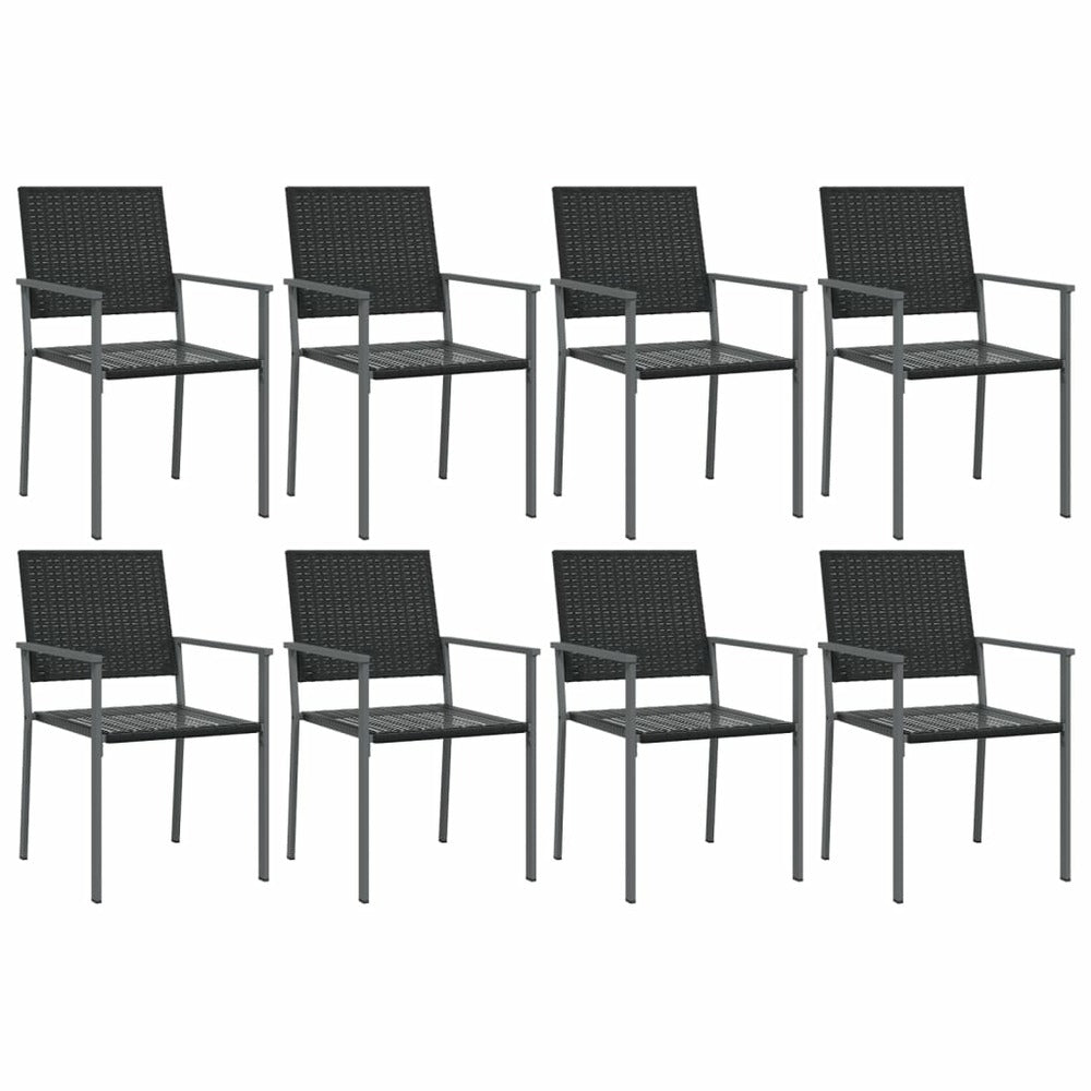 VIDAXL Ensemble à Manger De Jardin 9 Pcs Résine Tressée Acier