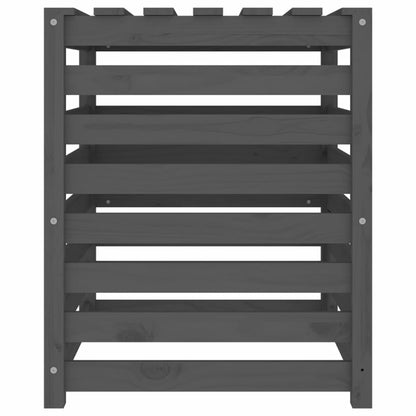 VIDAXL Composteur Gris 63,5x63,5x77,5 Cm Bois Massif De Pin