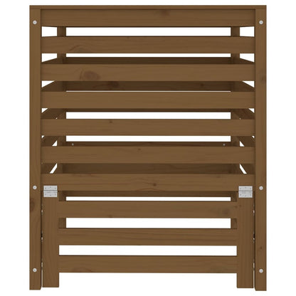 VIDAXL Composteur Marron Miel 82,5x82,5x99,5 Cm Bois Massif De Pin