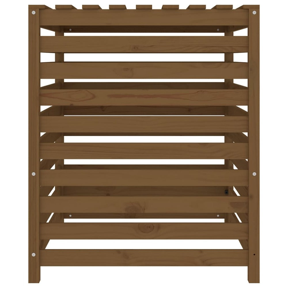 VIDAXL Composteur Marron Miel 82,5x82,5x99,5 Cm Bois Massif De Pin