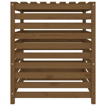 VIDAXL Composteur Marron Miel 82,5x82,5x99,5 Cm Bois Massif De Pin