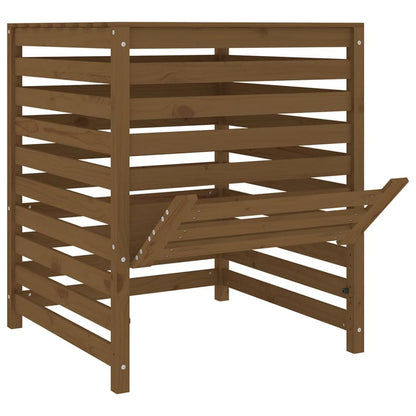 VIDAXL Composteur Marron Miel 82,5x82,5x99,5 Cm Bois Massif De Pin