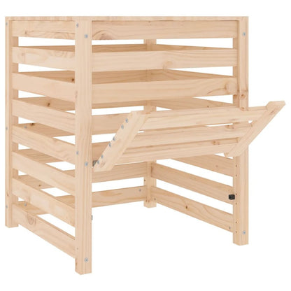 VIDAXL Composteur 63,5x63,5x77,5 Cm Bois Massif De Pin