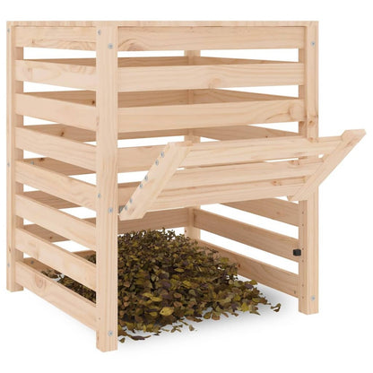 VIDAXL Composteur 63,5x63,5x77,5 Cm Bois Massif De Pin