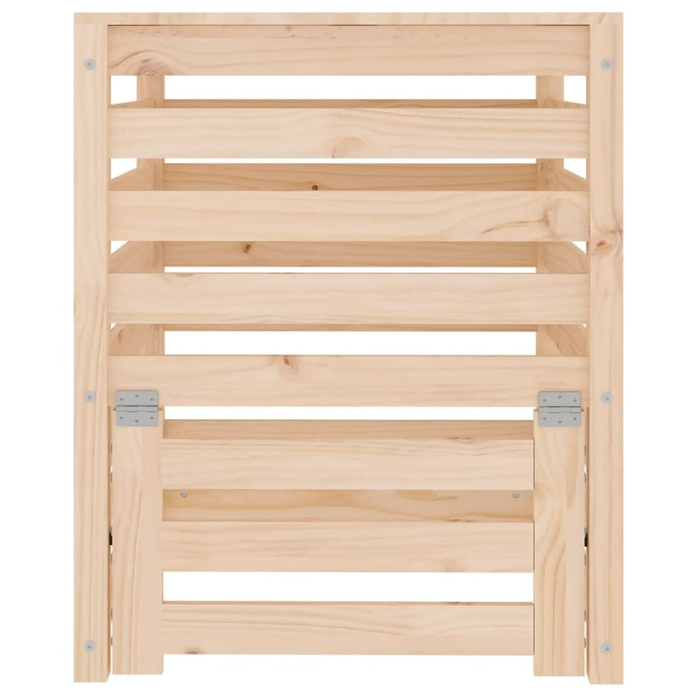 VIDAXL Composteur 63,5x63,5x77,5 Cm Bois Massif De Pin