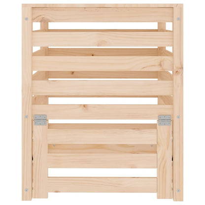 VIDAXL Composteur 63,5x63,5x77,5 Cm Bois Massif De Pin