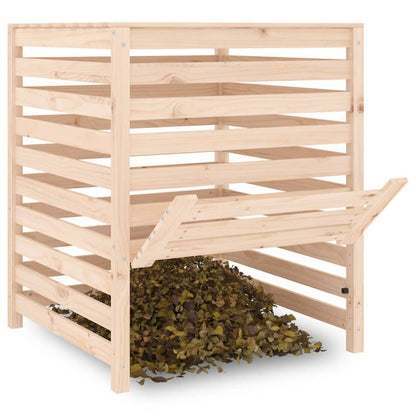 VIDAXL Composteur 82,5x82,5x99,5 Cm Bois Massif De Pin