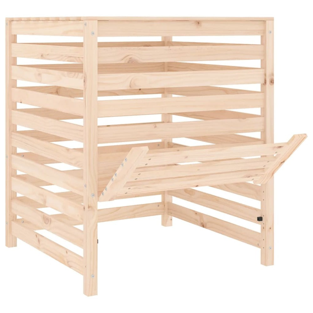 VIDAXL Composteur 82,5x82,5x99,5 Cm Bois Massif De Pin