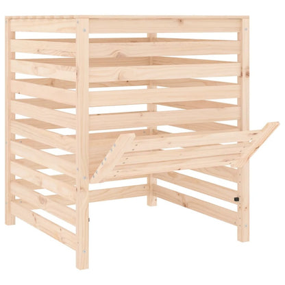 VIDAXL Composteur 82,5x82,5x99,5 Cm Bois Massif De Pin