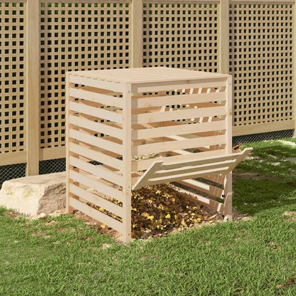 VIDAXL Composteur 82,5x82,5x99,5 Cm Bois Massif De Pin