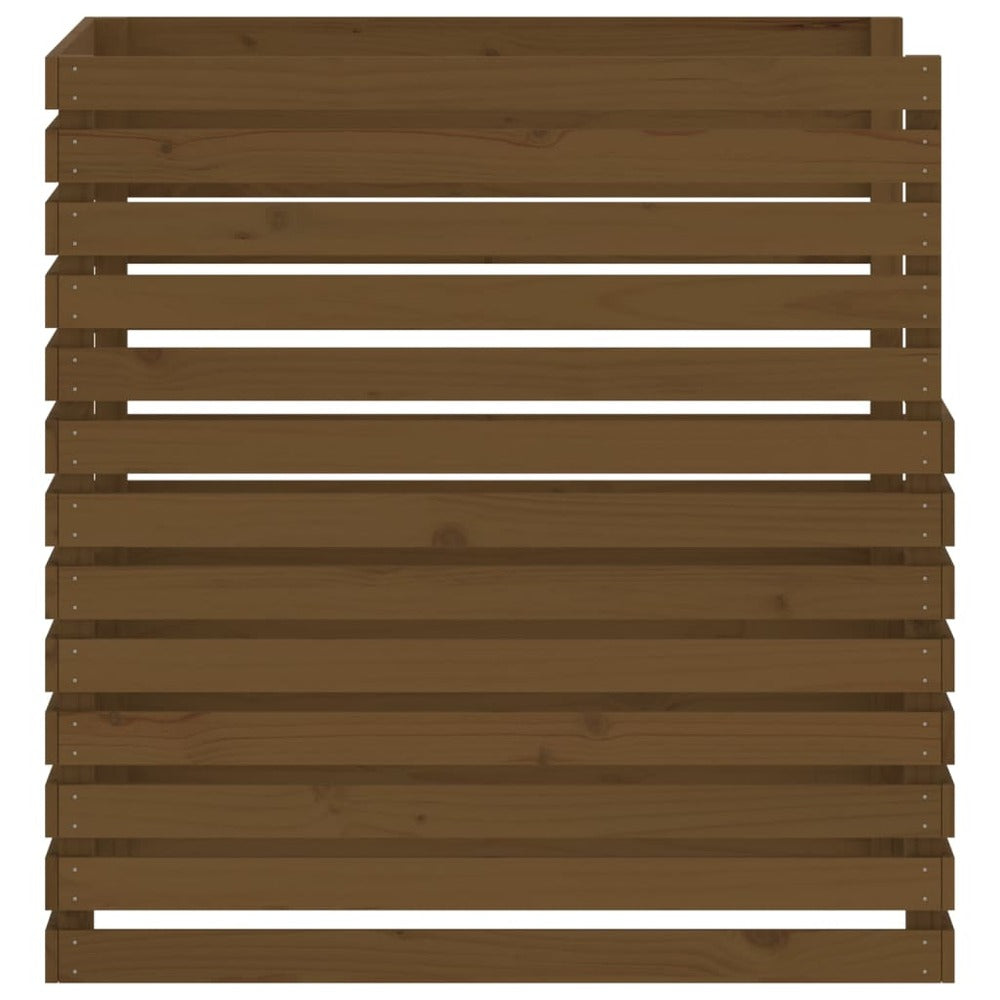 VIDAXL Composteur Marron Miel 100x100x102 Cm Bois Massif De Pin