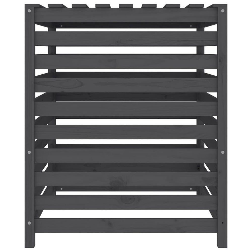 VIDAXL Composteur Gris 82,5x82,5x99,5 Cm Bois Massif De Pin