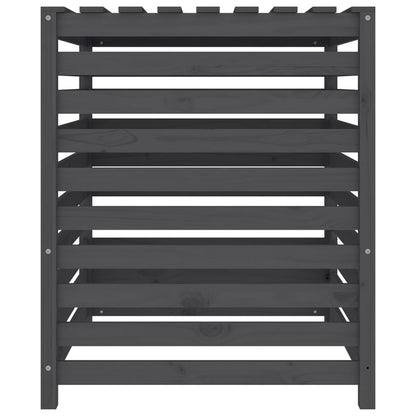 VIDAXL Composteur Gris 82,5x82,5x99,5 Cm Bois Massif De Pin