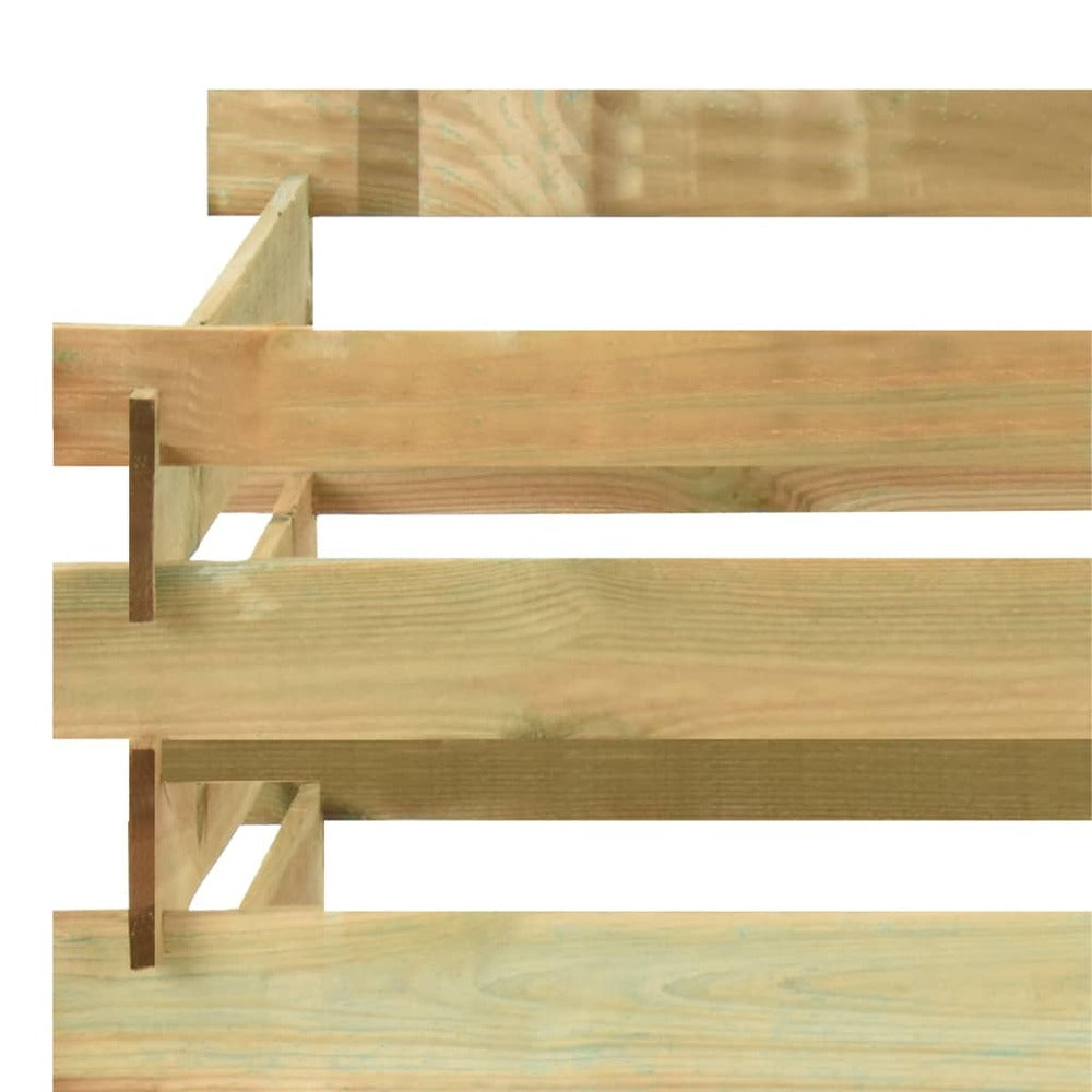 VIDAXL Composteur De Jardin à Lattes 100x100x80cm Bois De Pin Imprégné